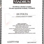 Osvědčení o absolvování školení  Viadrus